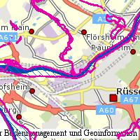 Vorschau der Kartenzusammenstellung Überschwemmungsgebiete Hessen